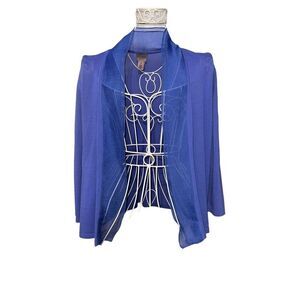 Beautiful CHICO’S Chicos Purple Open Jacket Shrug Cardigan flowy style jacket Ch